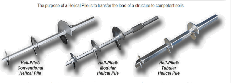 Three Helical Piles