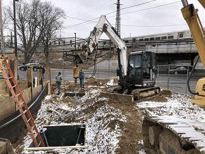 Helical pile installation Babylon-2